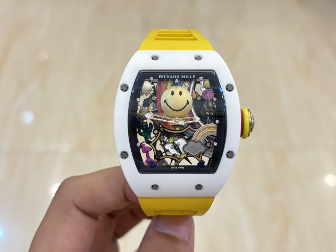 時計 リシャール・ミルスーパーコピー 腕時計 防水 トゥールビヨン RM 88 イエロー_2