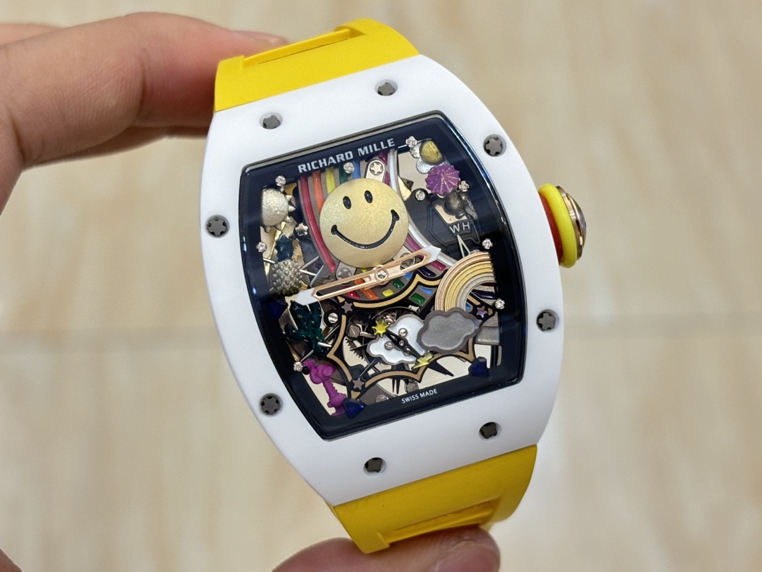 時計 リシャール・ミルスーパーコピー 腕時計 防水 トゥールビヨン RM 88 イエロー_5