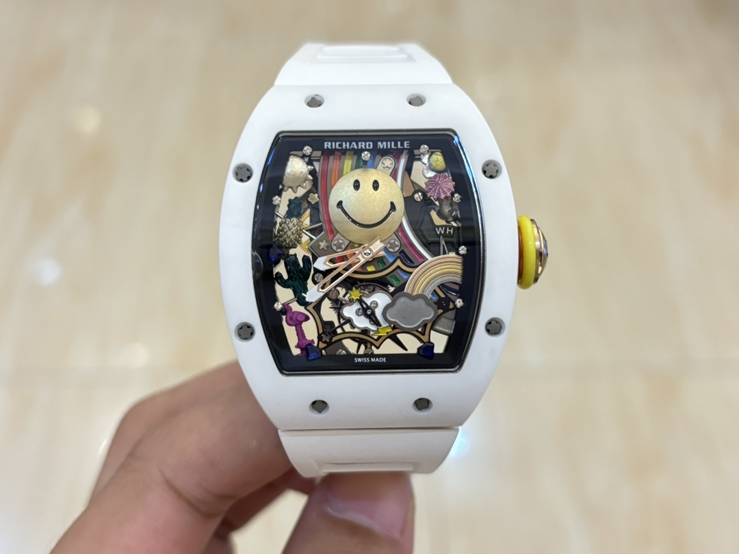 お得品‼リシャール ミル 買う には偽物 ファッション 防水 トゥールビヨン RM 88 ホワイト_2