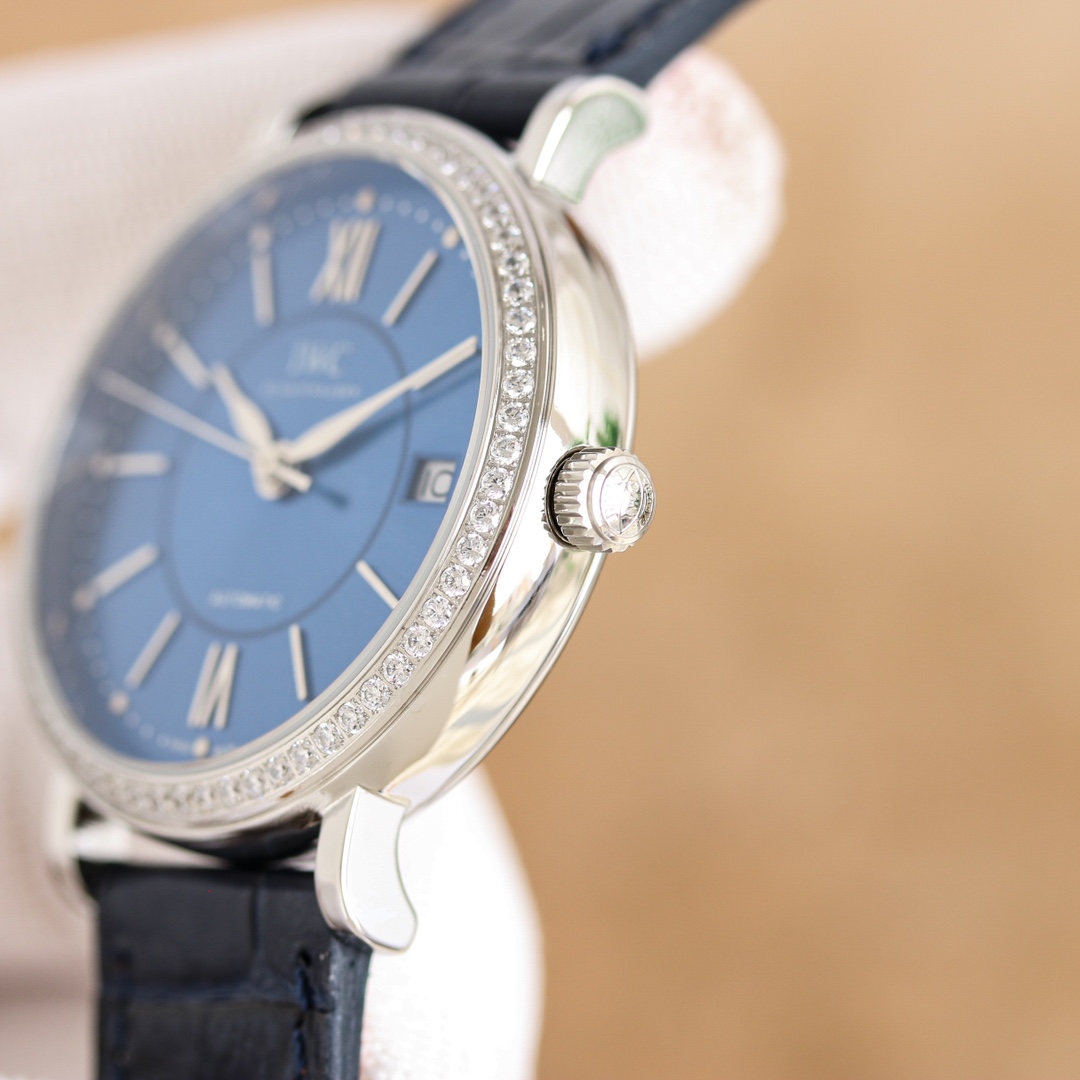 iwc ポート フィノ 37mm偽物 牛革 ファッション 防水 ハンサム シンプル 腕時計 多色可選_6