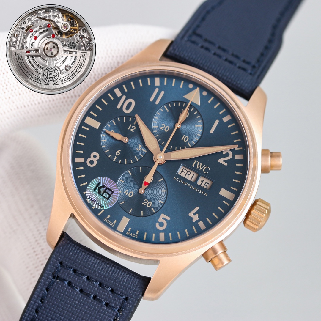 IWC パイロット ウォッチコピー 腕時計 ファッション 防水 ハンサム ブルー_3