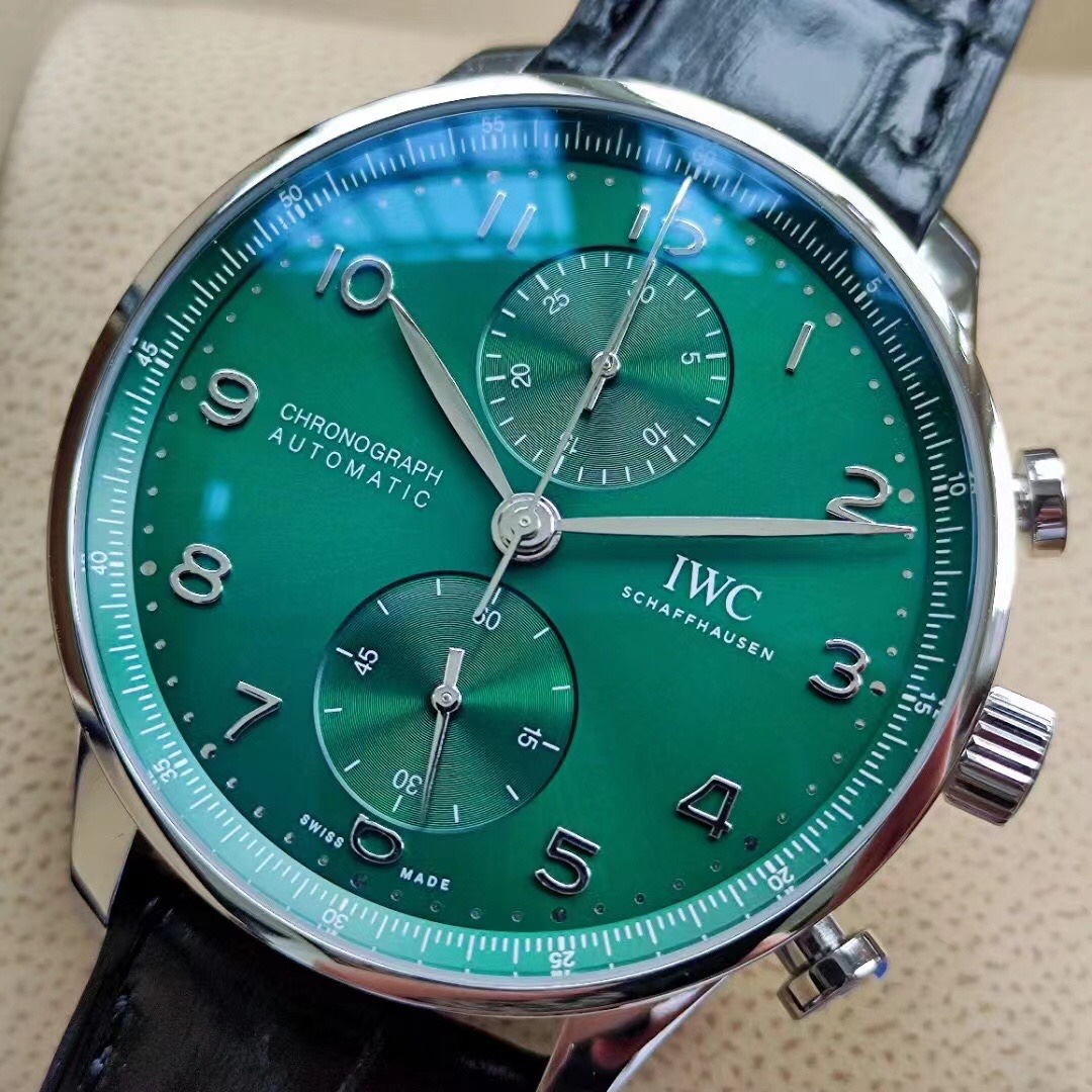 大人気でお買い得な iwc ポルトギーゼ偽物 ハンサム 紳士  腕時計 防水 IW371615 グリーン_3