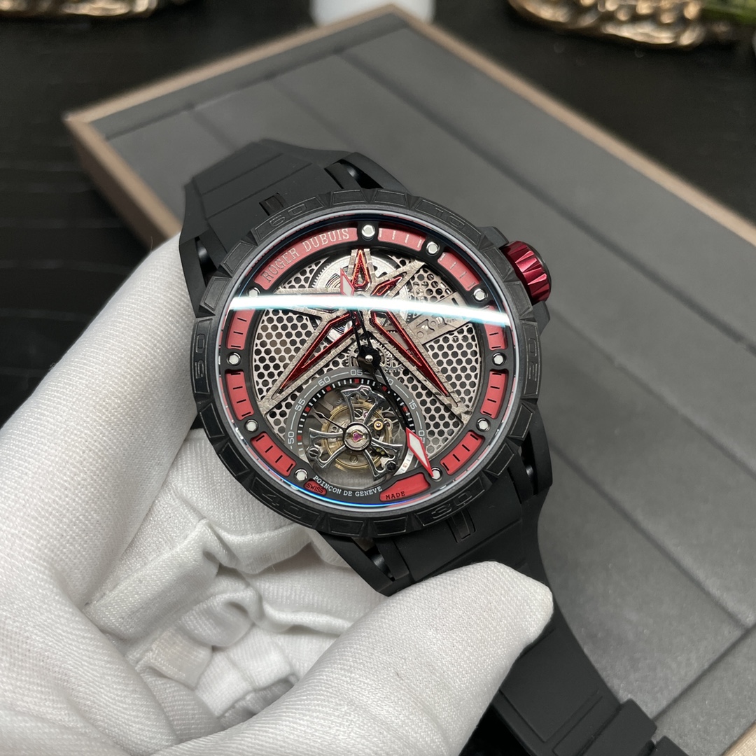 人気流行品 ロジェ・デュブイ エクスカリバーコピー 夜光 ウォッチ 防水 ハンサム 紳士 腕時計 ブラック_3