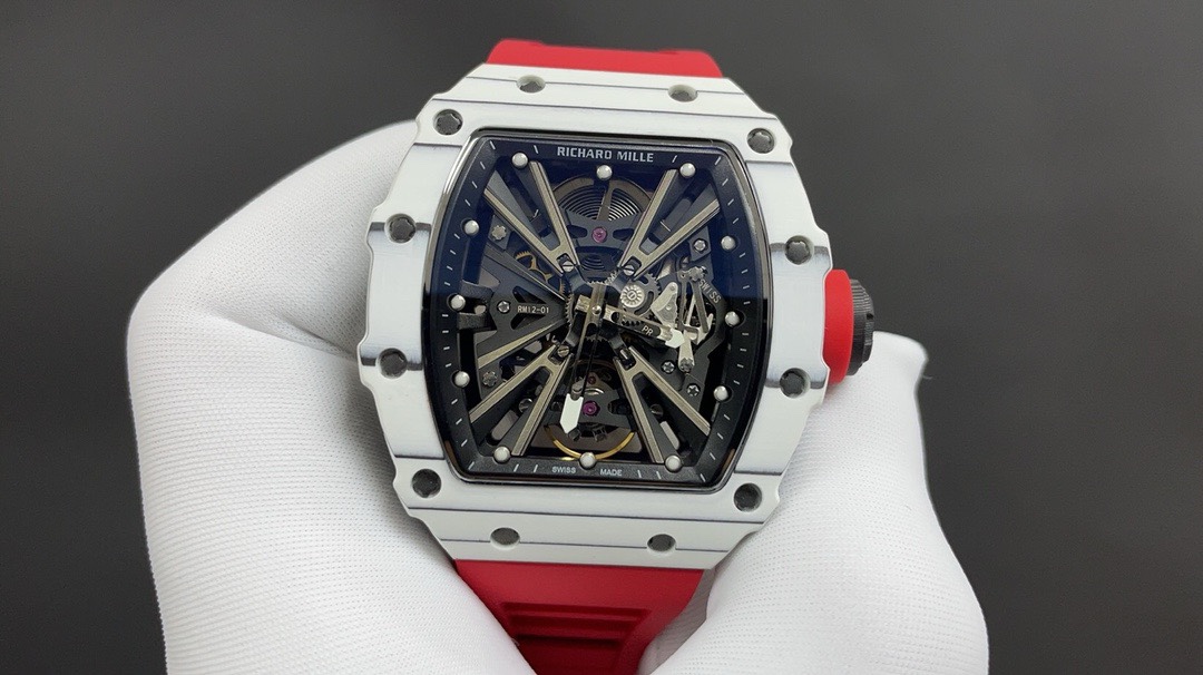 リシャールミル レディース フルダイヤスーパーコピー RM12-01 ウォッチ 腕時計 トゥールビヨン レッド_3