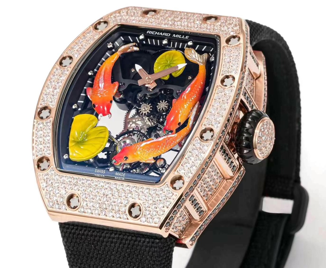 フィッシャーズ時計激安通販 RM S10 ウォッチ 腕時計 プリント 芸術 防水 ブラック_2