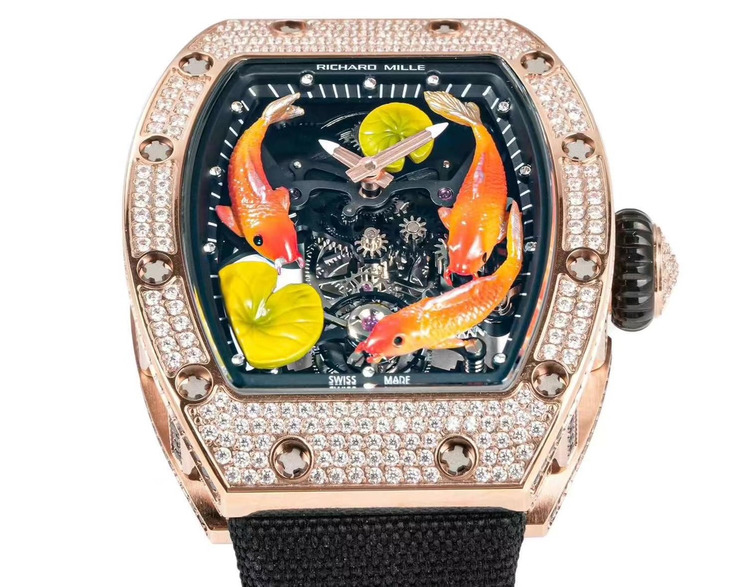 フィッシャーズ時計激安通販 RM S10 ウォッチ 腕時計 プリント 芸術 防水 ブラック_5