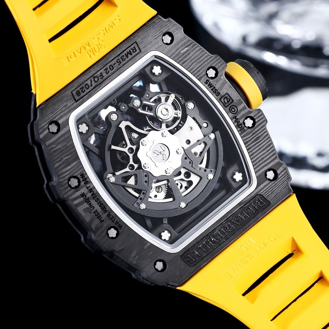 魅力的な 時計 リシャール・ミルN級品 RM 35-02 防水 ウォッチ 腕時計 ファッション感 イエロー_8