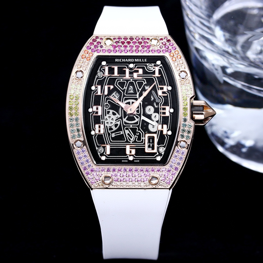 お得品‼時計 リシャール・ミルN級品 薄い 防水 RM67-01 ウォッチ ダイヤ飾り ホワイト_1
