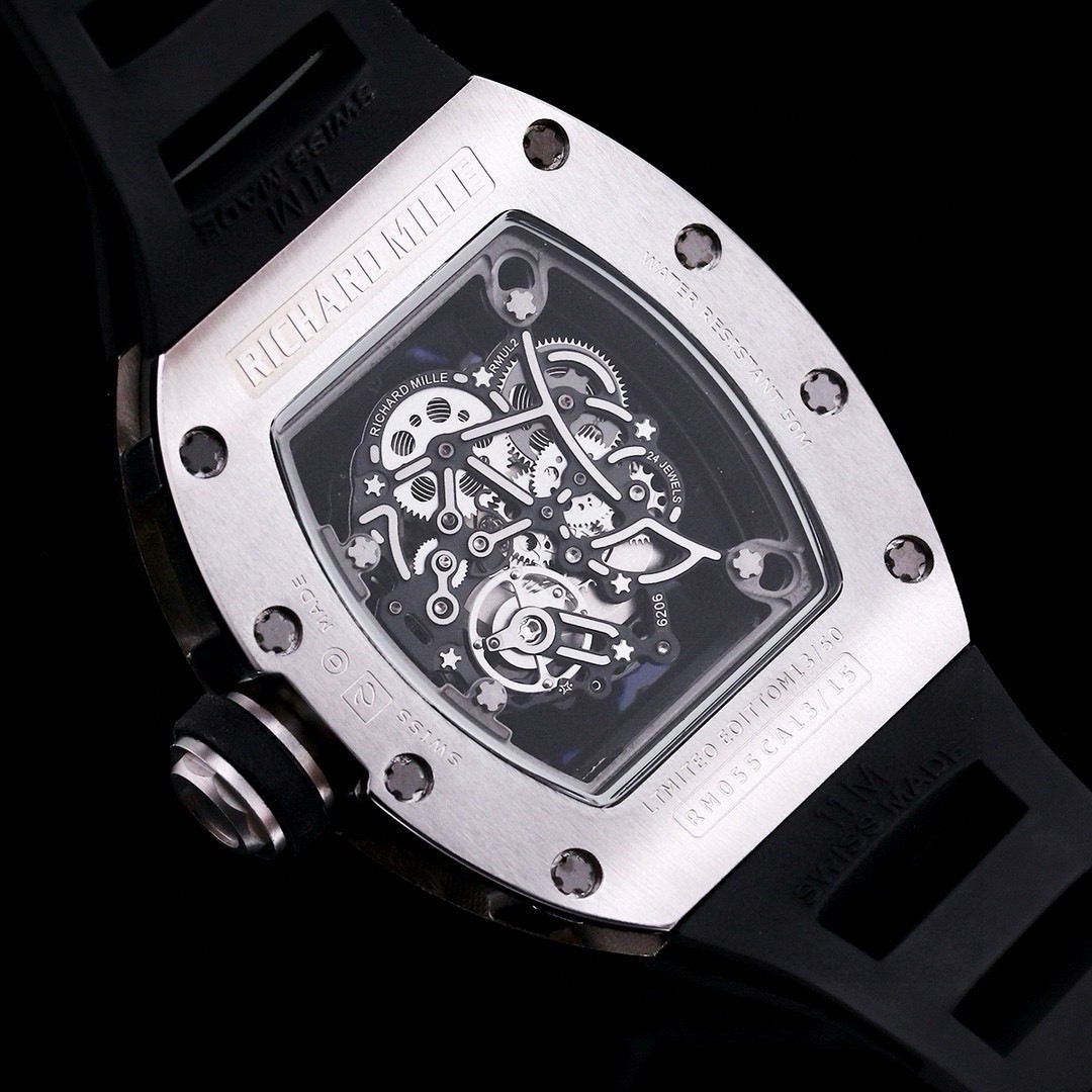 リシャールミルの時計スーパーコピー ウォッチ 腕時計  RM055 品質保証 シルバーケース ブラック_8