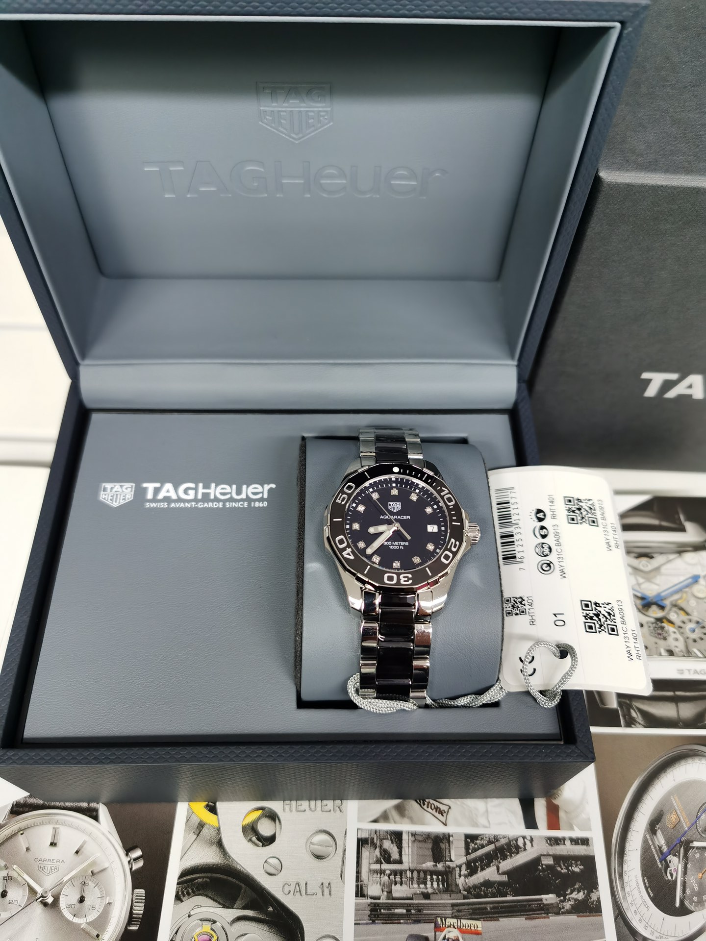 超激得の新品 タグホイヤーアクアレーサーとは偽物 優雅レディ スチールバンド ウォッチ 腕時計 ブラック_5