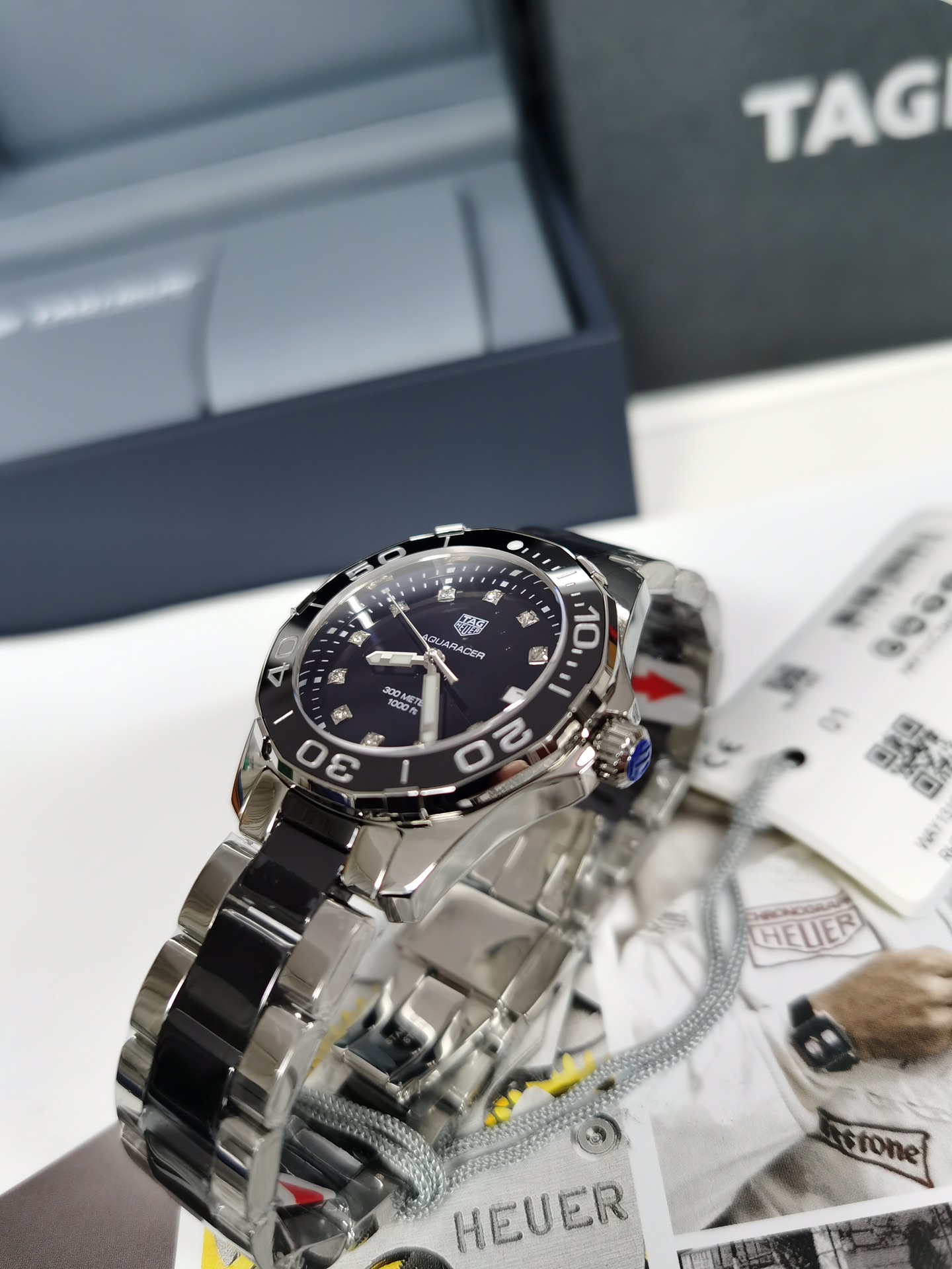 超激得の新品 タグホイヤーアクアレーサーとは偽物 優雅レディ スチールバンド ウォッチ 腕時計 ブラック_6