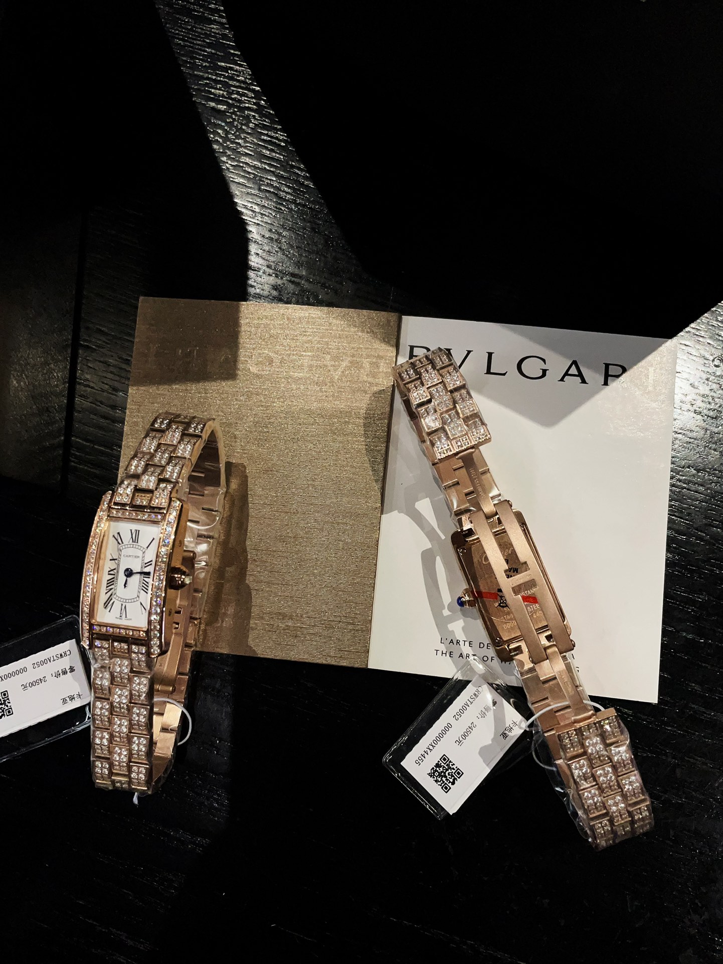 今季のおすすめ カルティエタンク 金偽物 ウォッチ 腕時計 スチールバンド 防水 ビジネス ダイヤ飾り ゴールドケース_8