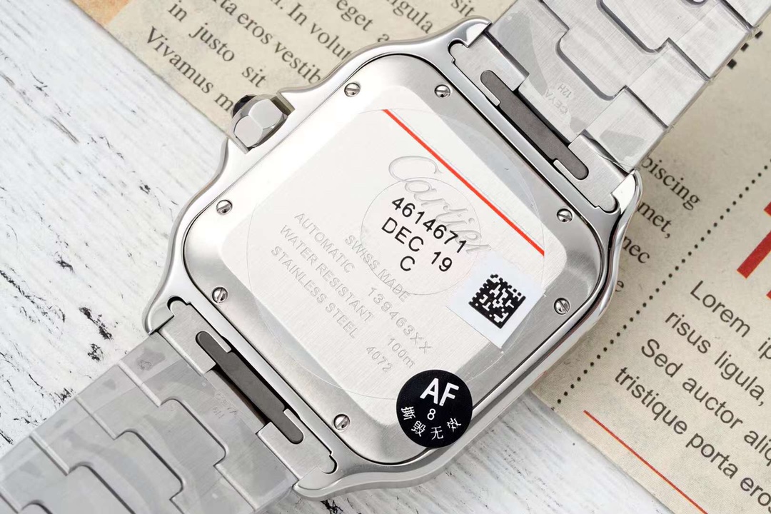 サントス ドゥ カルティエ デュアルタイムスーパーコピー 腕時計 ウォッチ スチールバンド ブラック_6