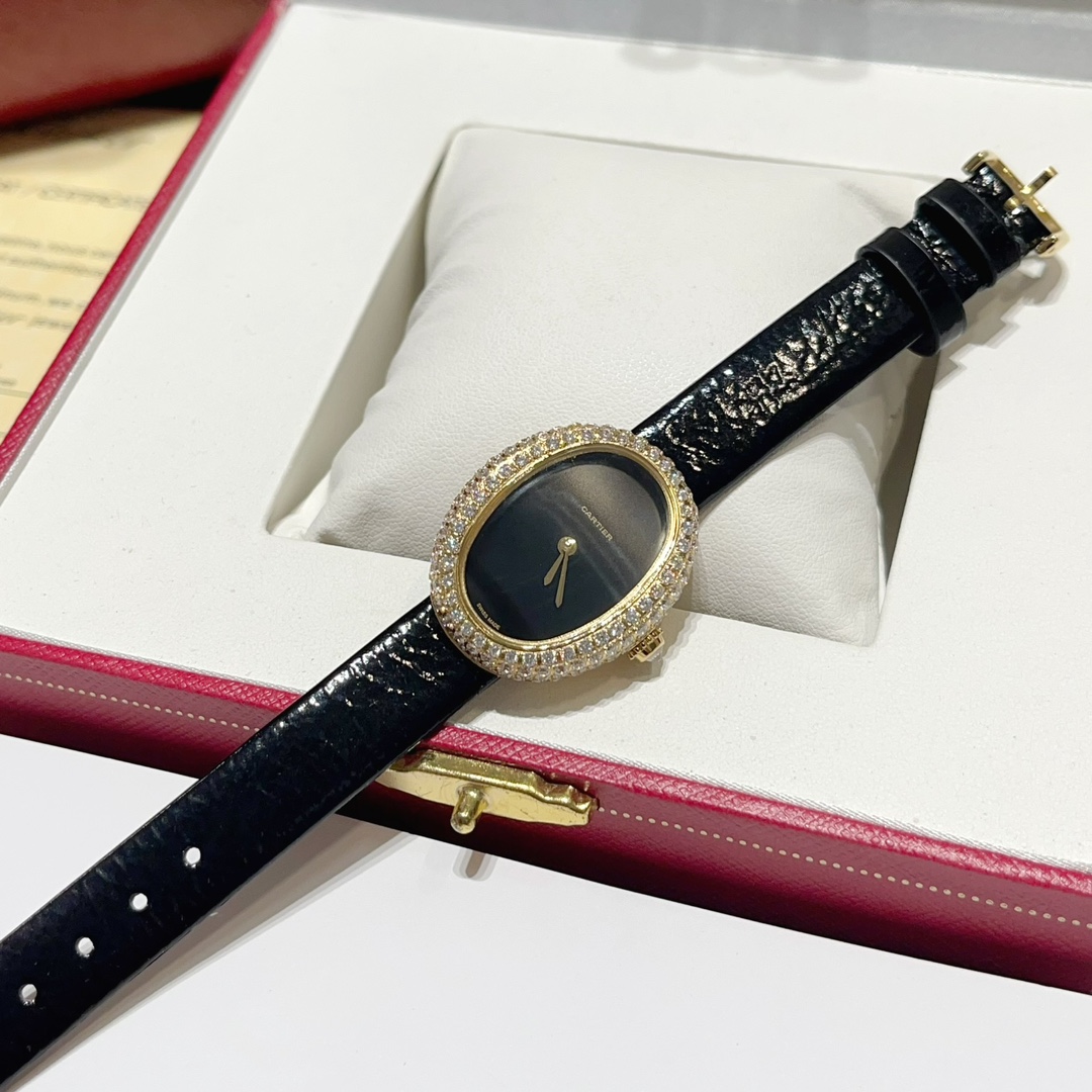 カルティエベニュワールアロンジェコピー 1920 ダイヤ飾り 牛革 腕時計 ウォッチ 優雅レディ 多色可選_6