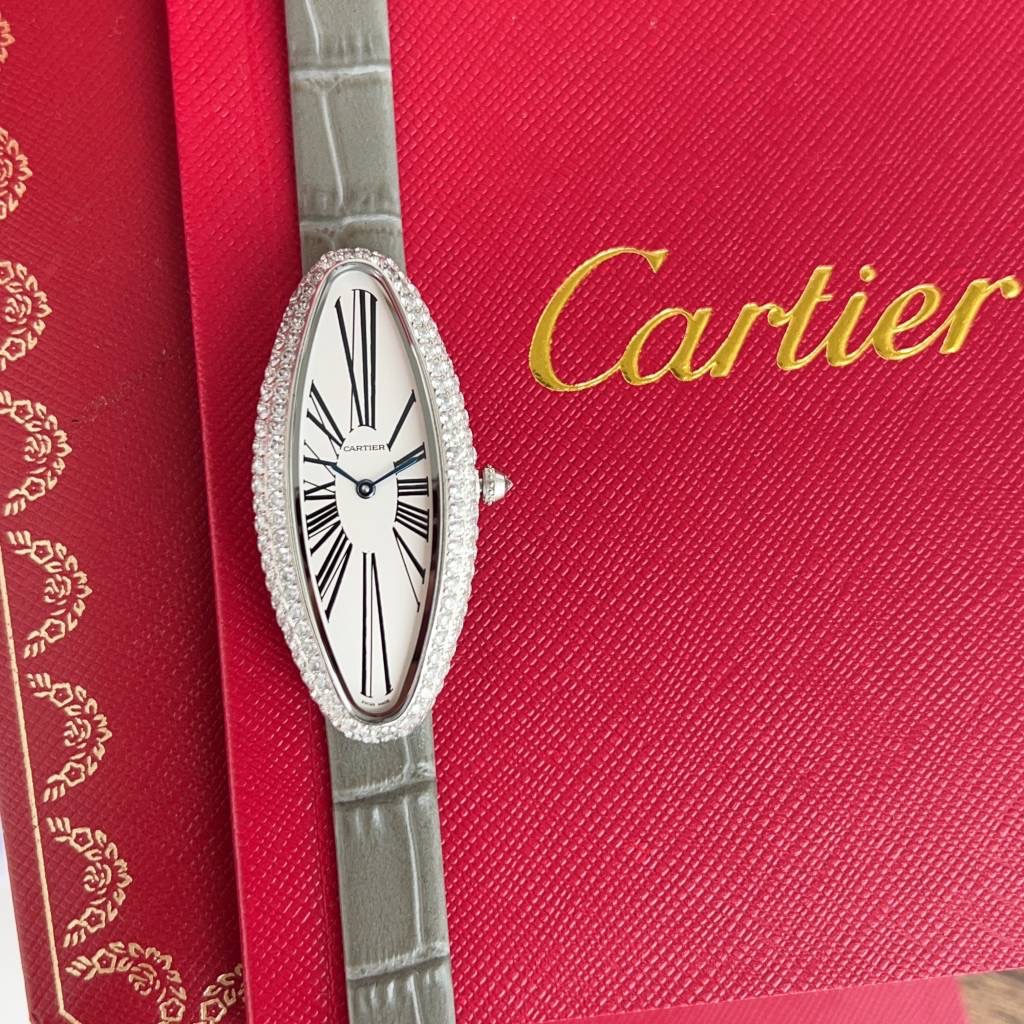 カルティエ ベニュワール インスタコピー 牛革 腕時計 ウォッチ 優雅レディ ダイヤ飾り 多色可選_6