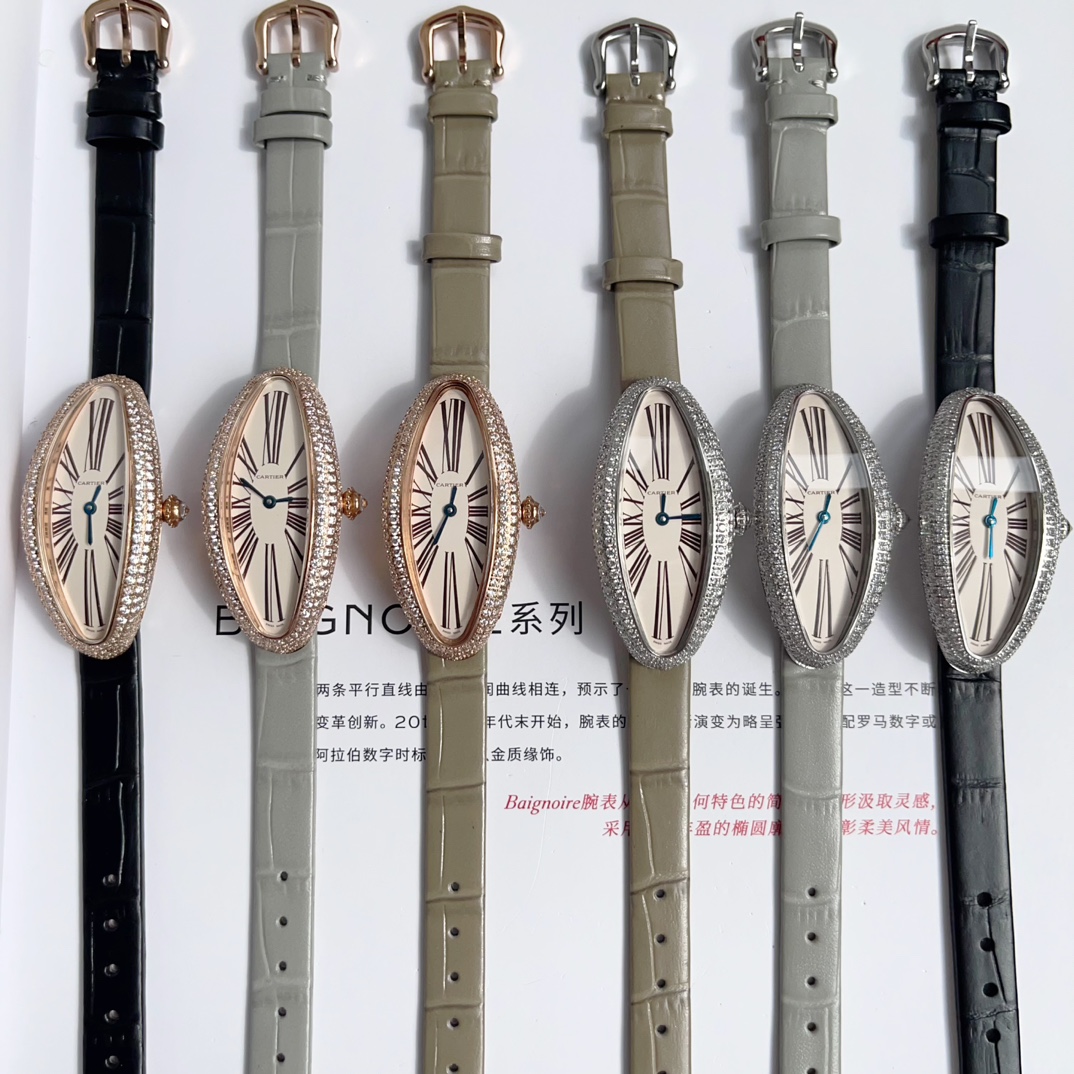 カルティエ ベニュワール 復刻偽物 腕時計 ウォッチ 優雅レディ ダイヤ飾り スチールバンド グリーン_13