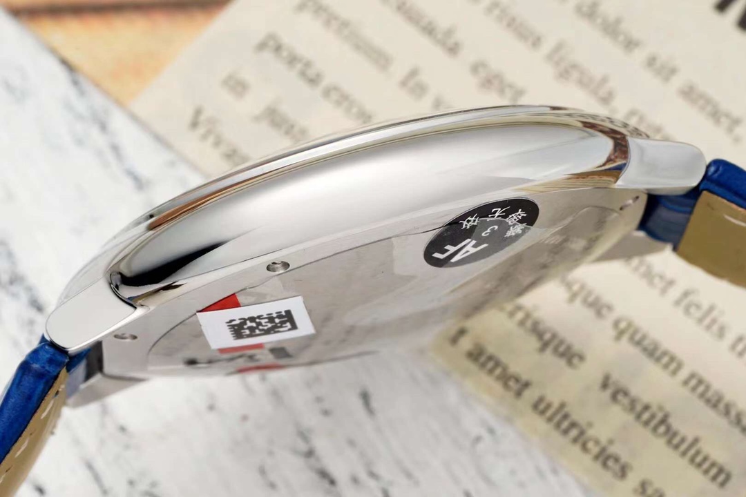 バロンブルー42mm カルティエコピー 紳士 ハンサム レザー 腕時計 ウォッチ 防水 本革 ブルー_8