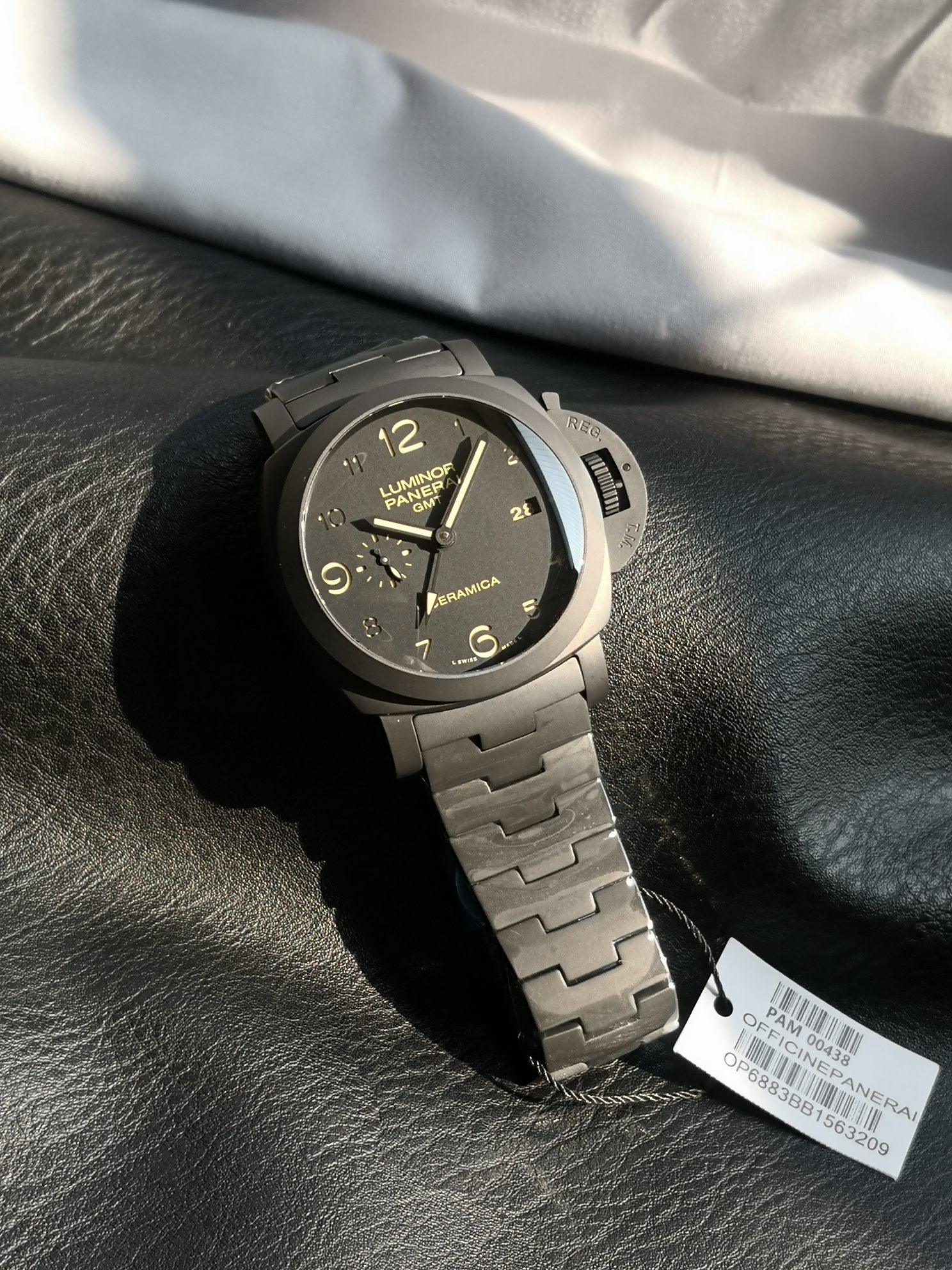 大販売 パネライ 買えないコピー ルミノール LUMINOR 1950 ウォッチ 夜光 防水 グレー_1