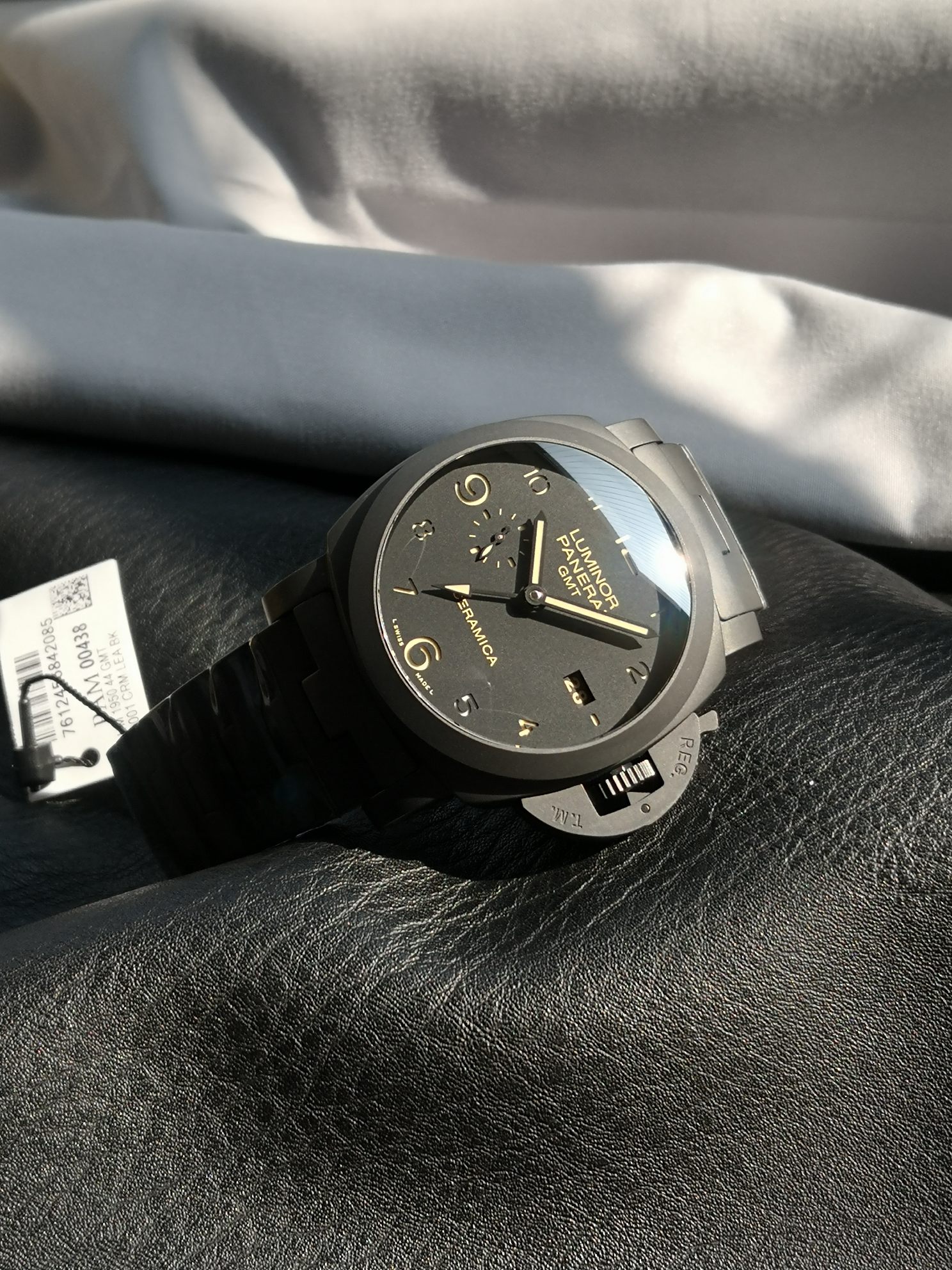 大販売 パネライ 買えないコピー ルミノール LUMINOR 1950 ウォッチ 夜光 防水 グレー_3