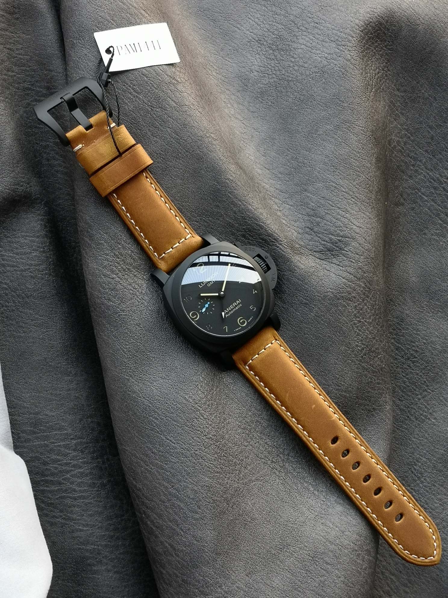 パネライ 軽量コピー ルミノール PAM01441 ウォッチ 夜光 防水 ファッション ブラック_5