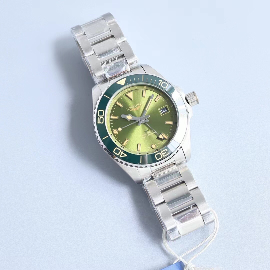 ロンジン 時計 メンズスーパーコピー ビジネス 防水 ウォッチ 腕時計 スチールバンド 通勤 グリーン_6