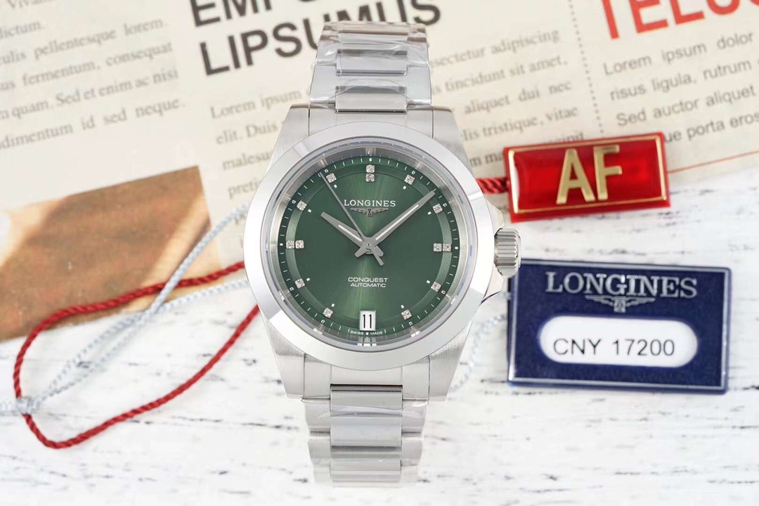 longines の 時計コピー ハイドロコンケスト 防水 ウォッチ 品質保証 スチールバンド 通勤 グリーン_1