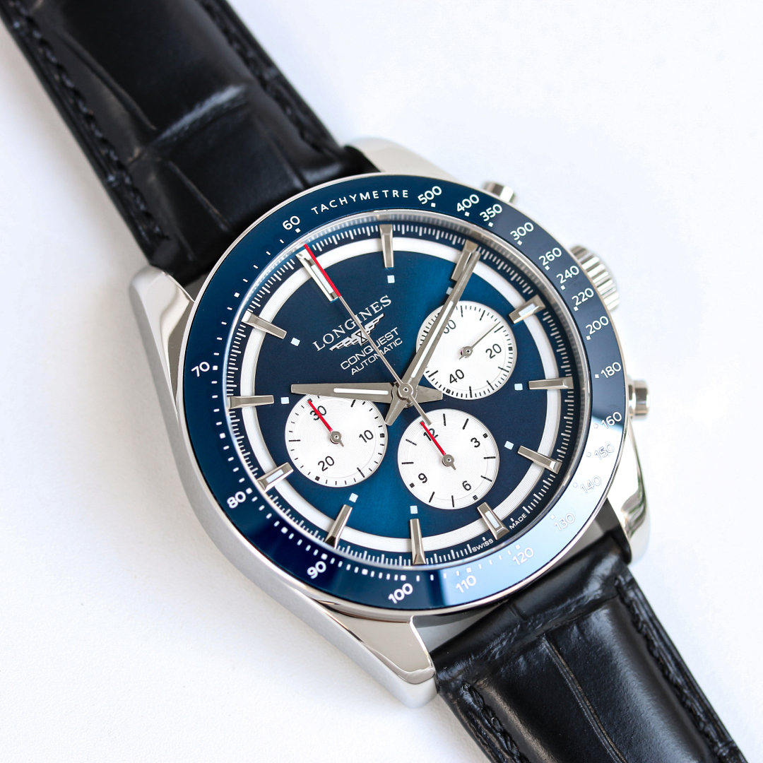 目を引く存在感 時計 longines偽物 ハイドロコンケスト 腕時計 防水 ウォッチ スチールバンド ブルー_2