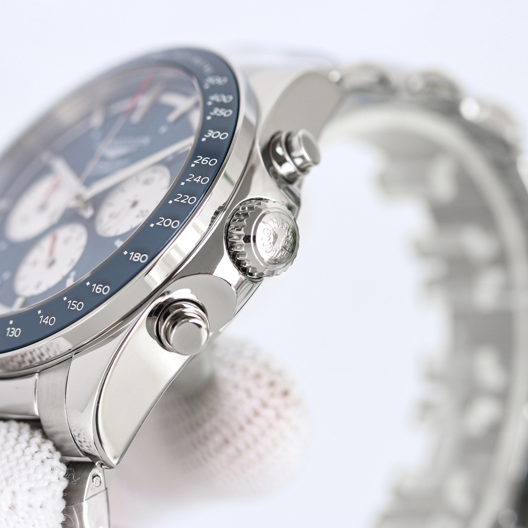 目を引く存在感 時計 longines偽物 ハイドロコンケスト 腕時計 防水 ウォッチ スチールバンド ブルー_7