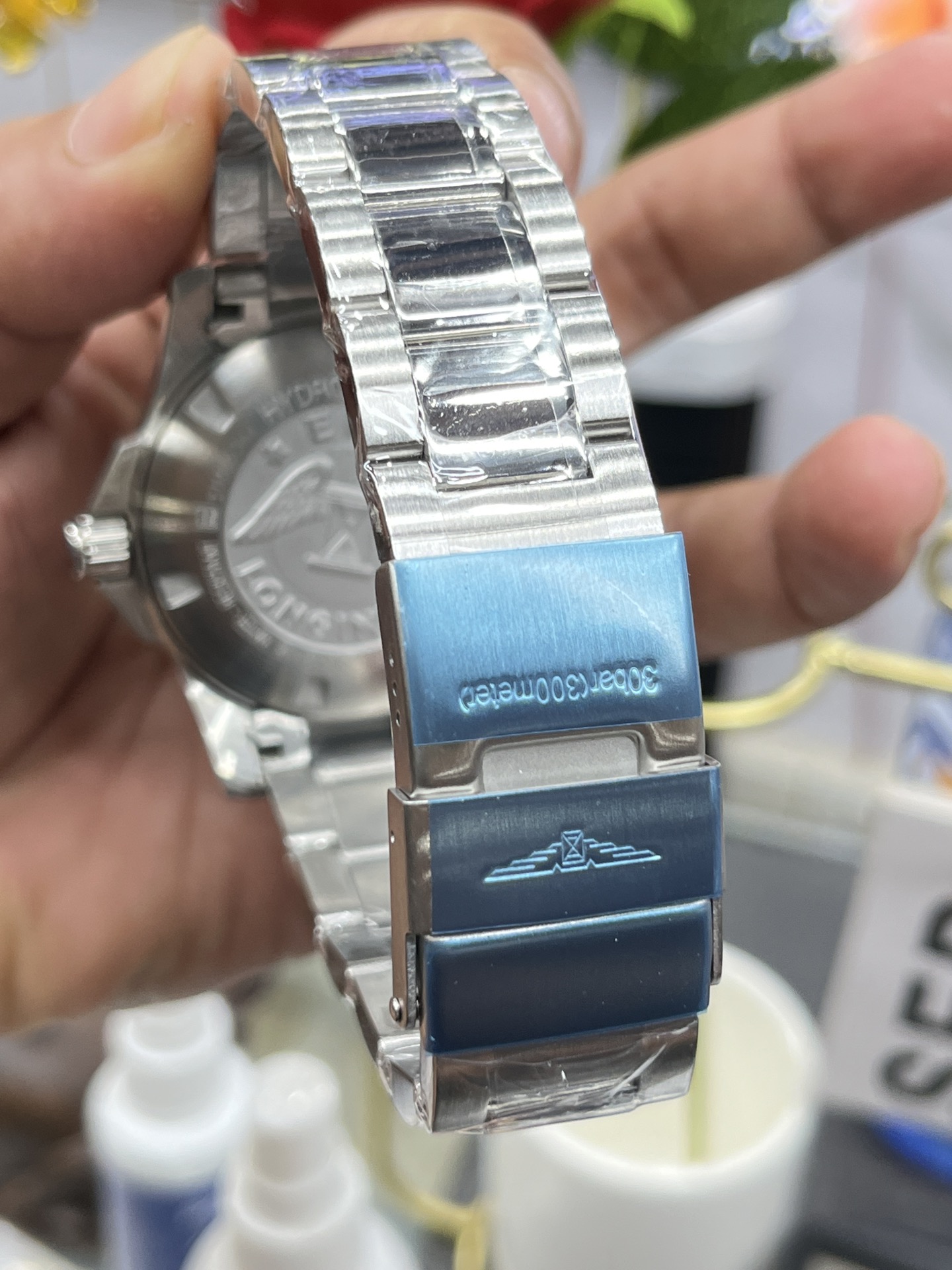longines 時計 メンズスーパーコピー 紳士 ハンサム ハイドロコンケスト 防水 ウォッチ 腕時計 グリーン_8