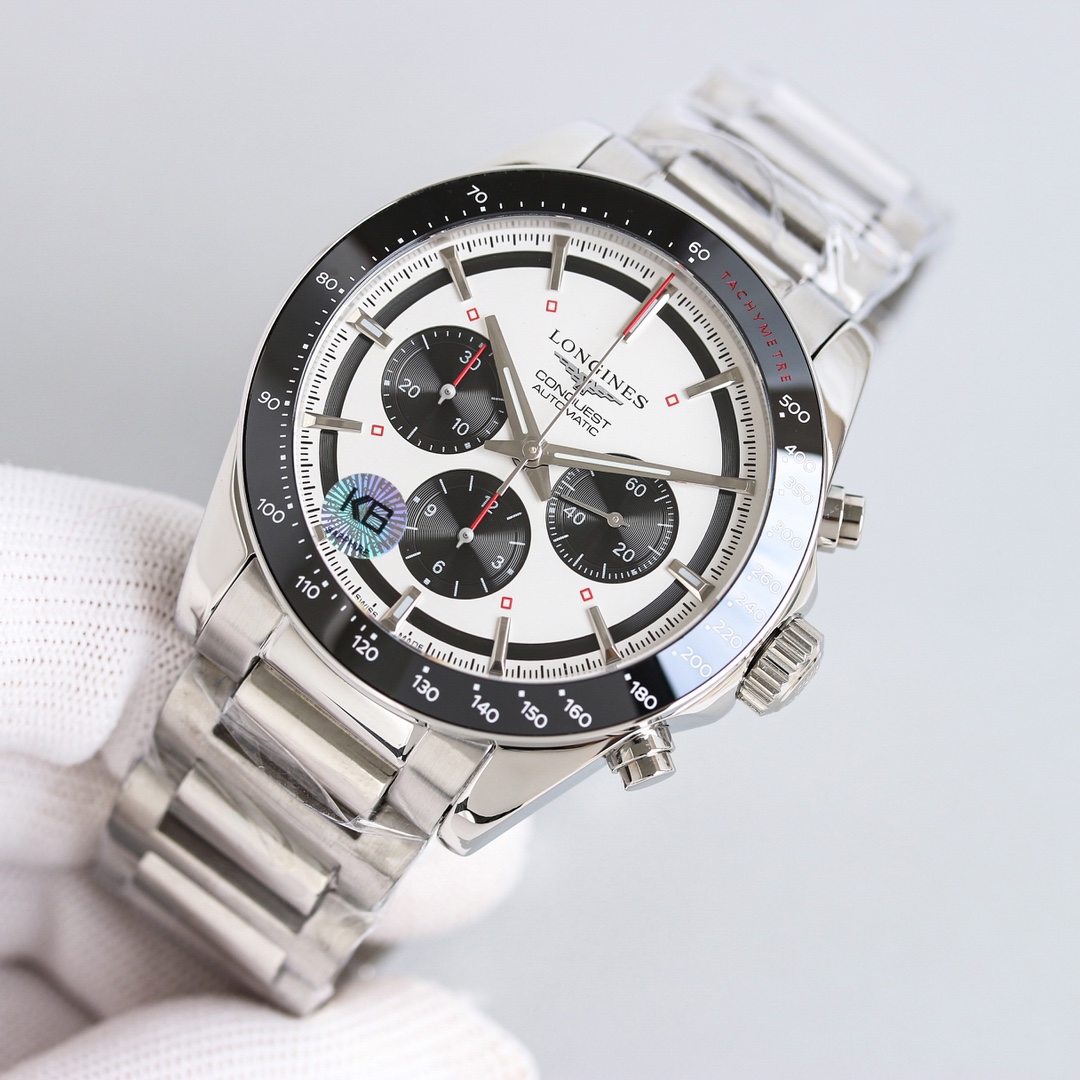 longines 時計 価格コピー ウォッチ 腕時計 紳士 ハンサム ハイドロコンケスト 防水 ホワイト_3