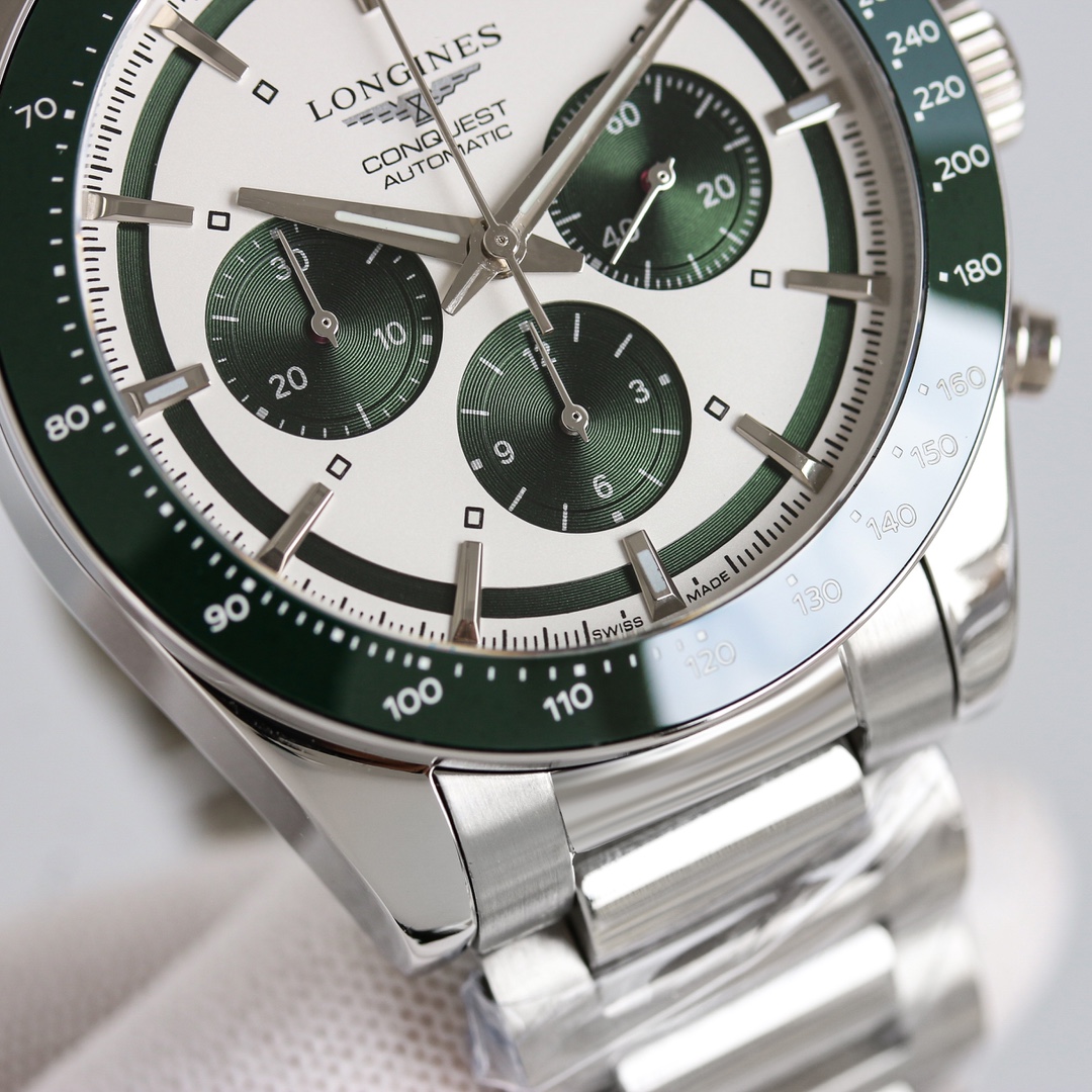 longines 時計 値段偽物 ウォッチ 腕時計 紳士 ハンサム ハイドロコンケスト 防水 グリーン_7
