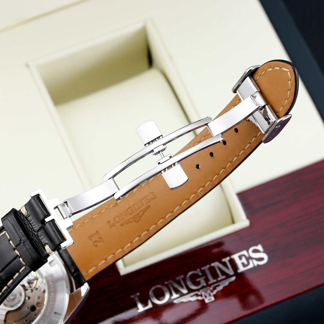 longines 価格激安通販 ウォッチ ハンサム ビジネス 本革 ハイドロコンケスト 腕時計 ブラック_7