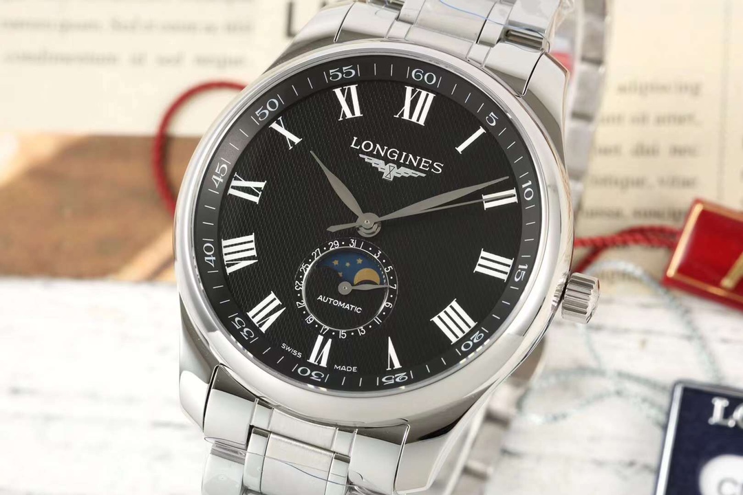 longines の 時計コピー 自動機械 マスター ウォッチ ビジネス 紳士 スチールバンド ブラック_3