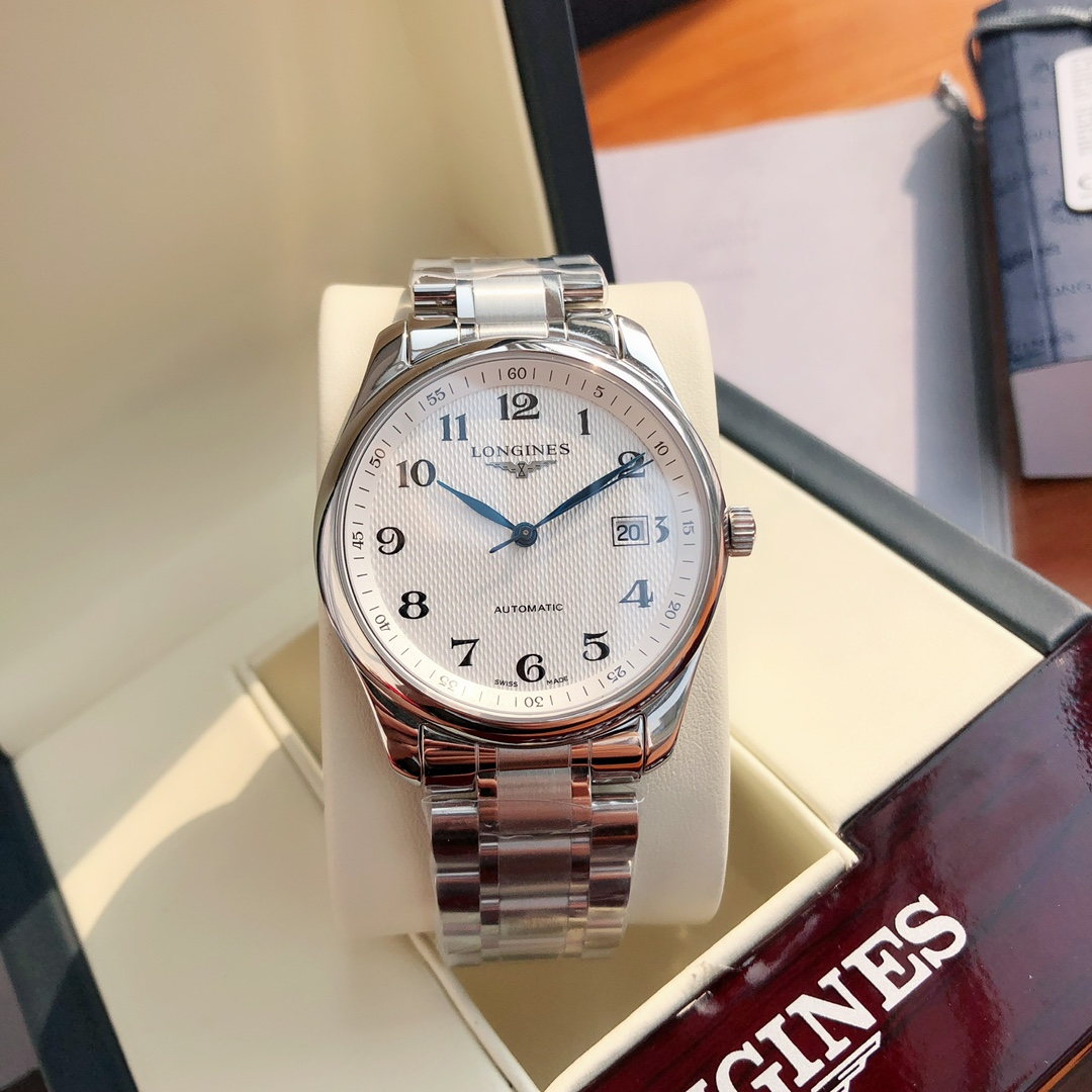 魅力的なlongines 腕時計コピー マスター ウォッチ ビジネス 紳士 シルバーケース ホワイト_2