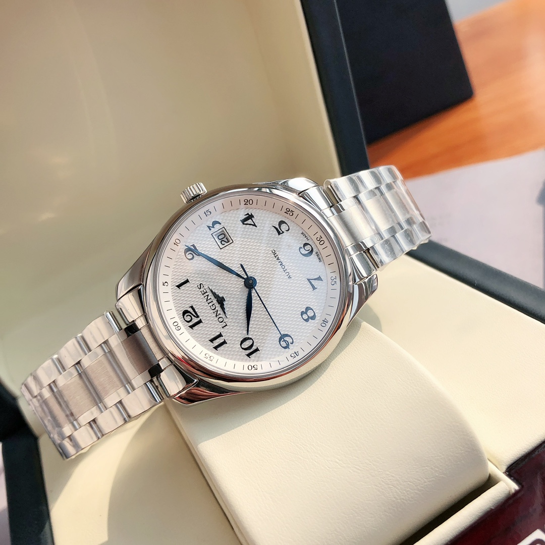 魅力的なlongines 腕時計コピー マスター ウォッチ ビジネス 紳士 シルバーケース ホワイト_4