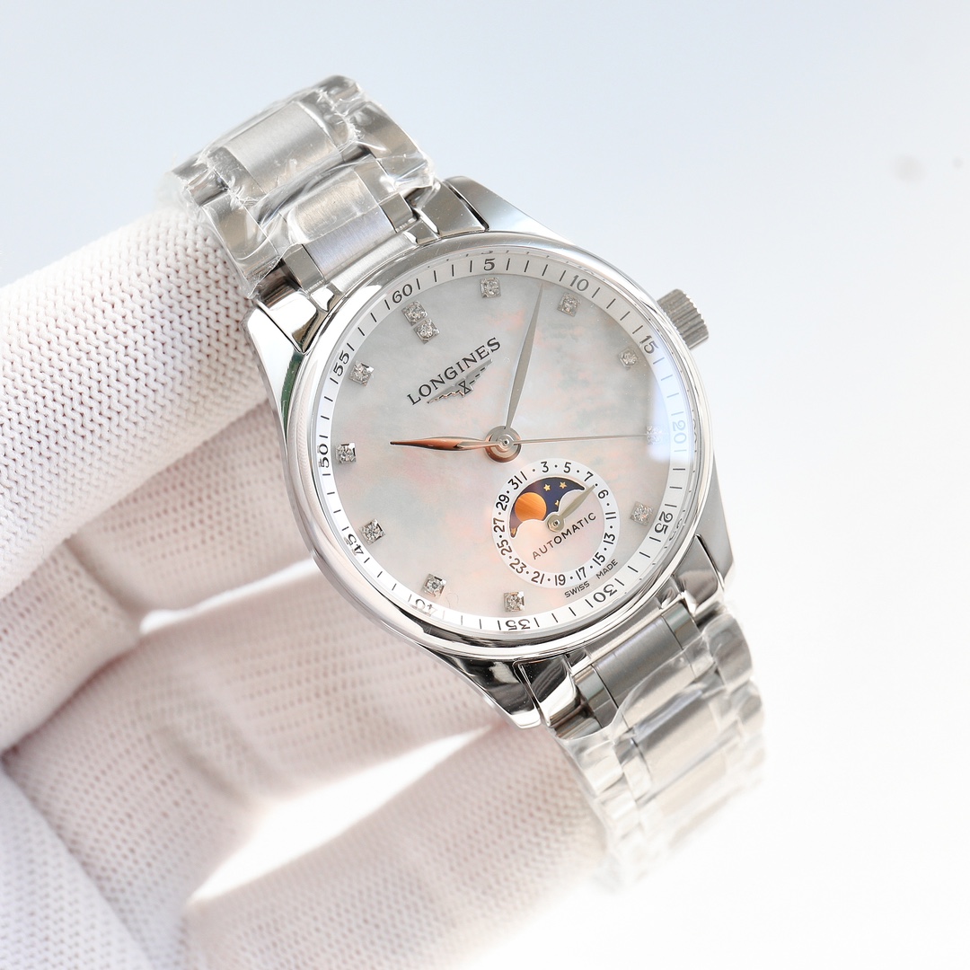 longines 時計 価格スーパーコピー 通勤 マスター 優雅 ウォッチ ファッション スチールバンド ホワイト_2