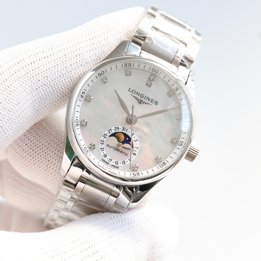 longines 時計 価格スーパーコピー 通勤 マスター 優雅 ウォッチ ファッション スチールバンド ホワイト_3