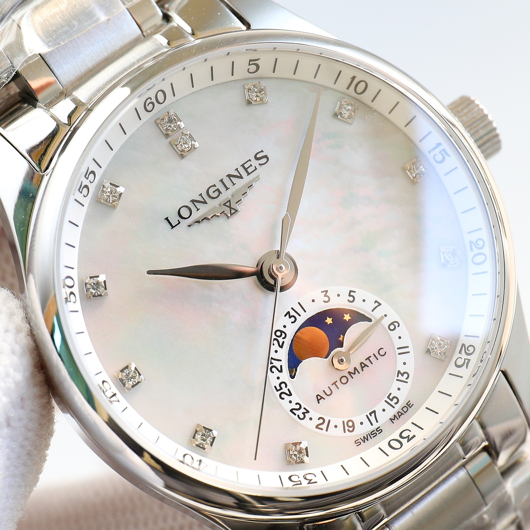 longines 時計 価格スーパーコピー 通勤 マスター 優雅 ウォッチ ファッション スチールバンド ホワイト_4