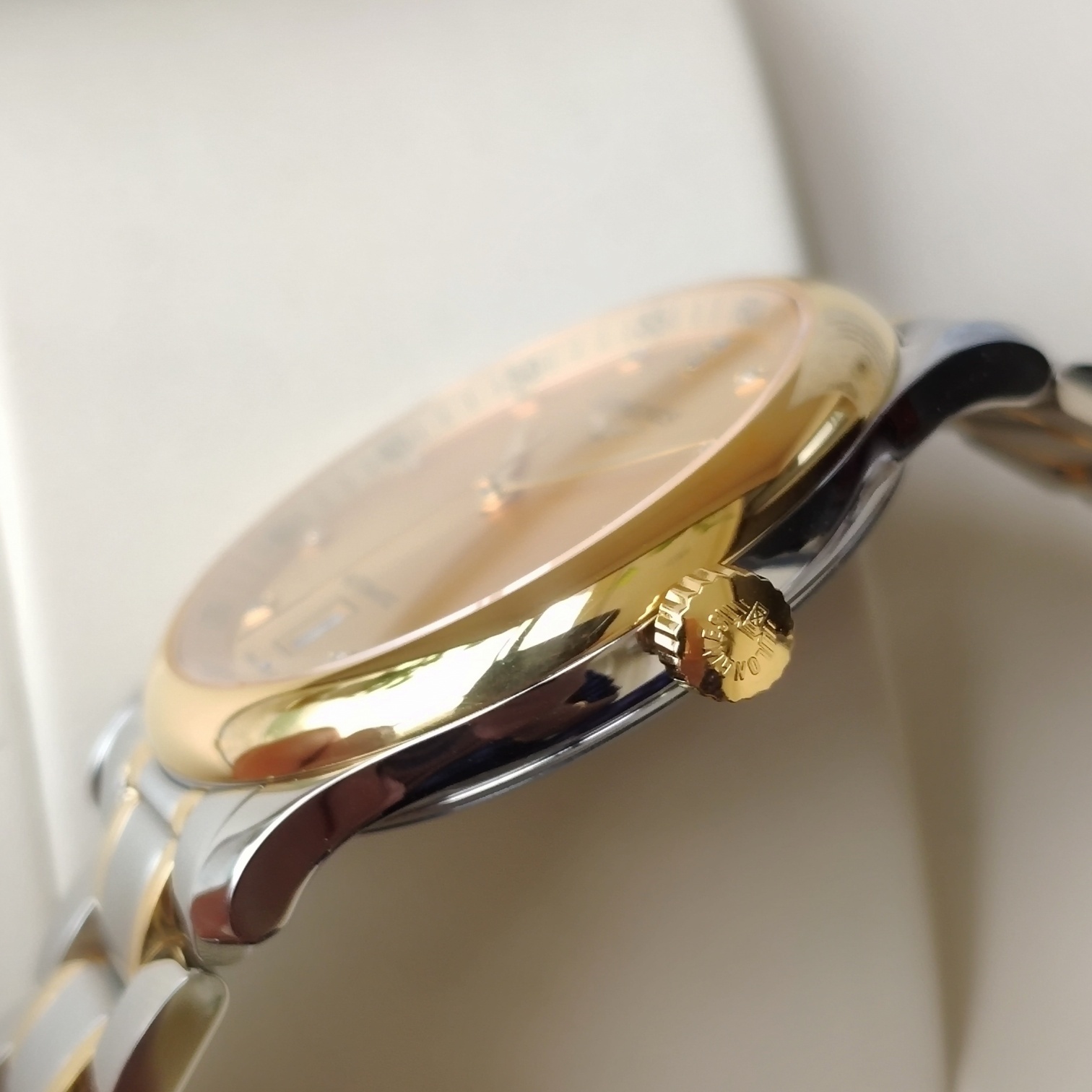 longines 時計 値段コピー 通勤 マスター 紳士 ウォッチ ファッション スチールバンド イエロー_6