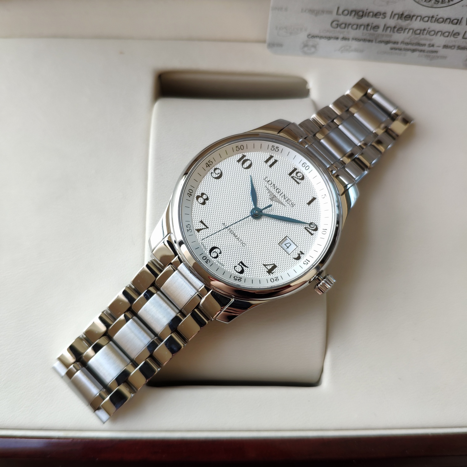 longines 腕時計 メンズ偽物 通勤 マスター 紳士 ウォッチ ファッション スチールバンド ホワイト_2