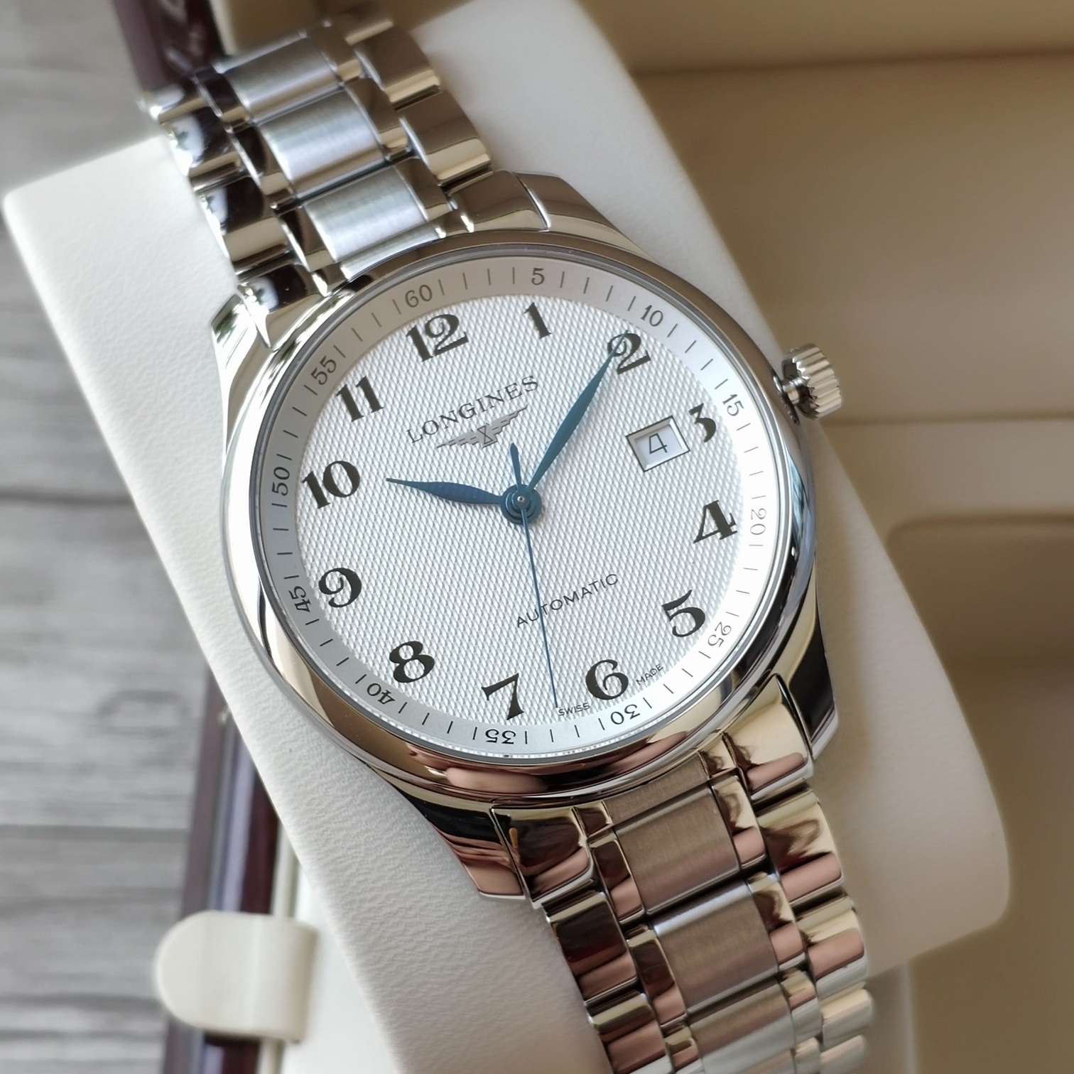 longines 腕時計 メンズ偽物 通勤 マスター 紳士 ウォッチ ファッション スチールバンド ホワイト_3