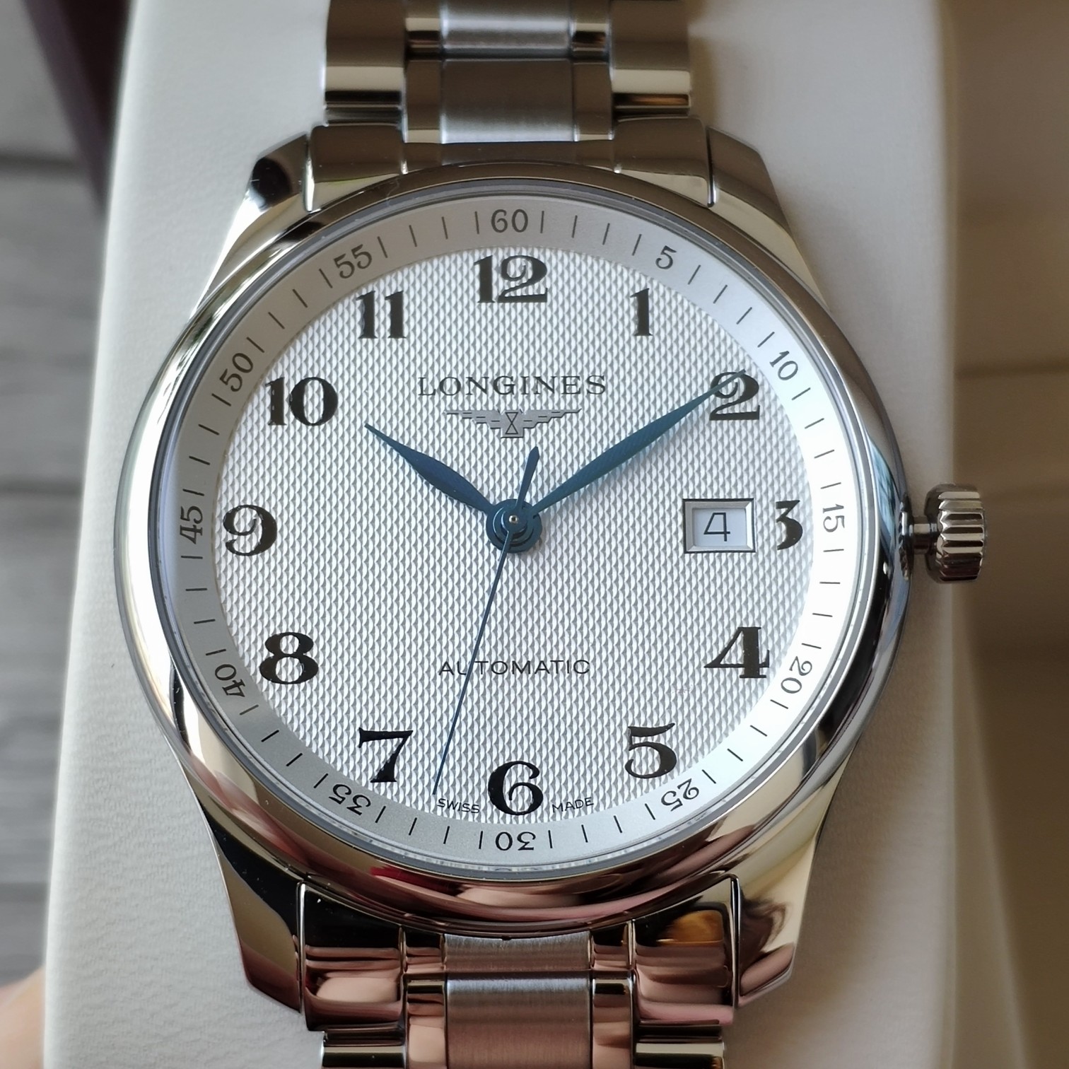 longines 腕時計 メンズ偽物 通勤 マスター 紳士 ウォッチ ファッション スチールバンド ホワイト_5