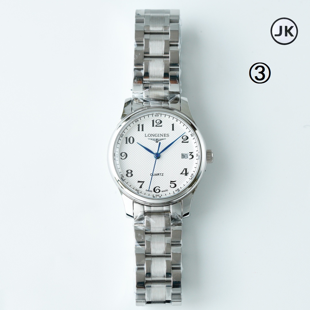 longines 時計 価格偽物 ビジネス 通勤 マスター 優雅 薄い ウォッチ スチールバンド ホワイト_3