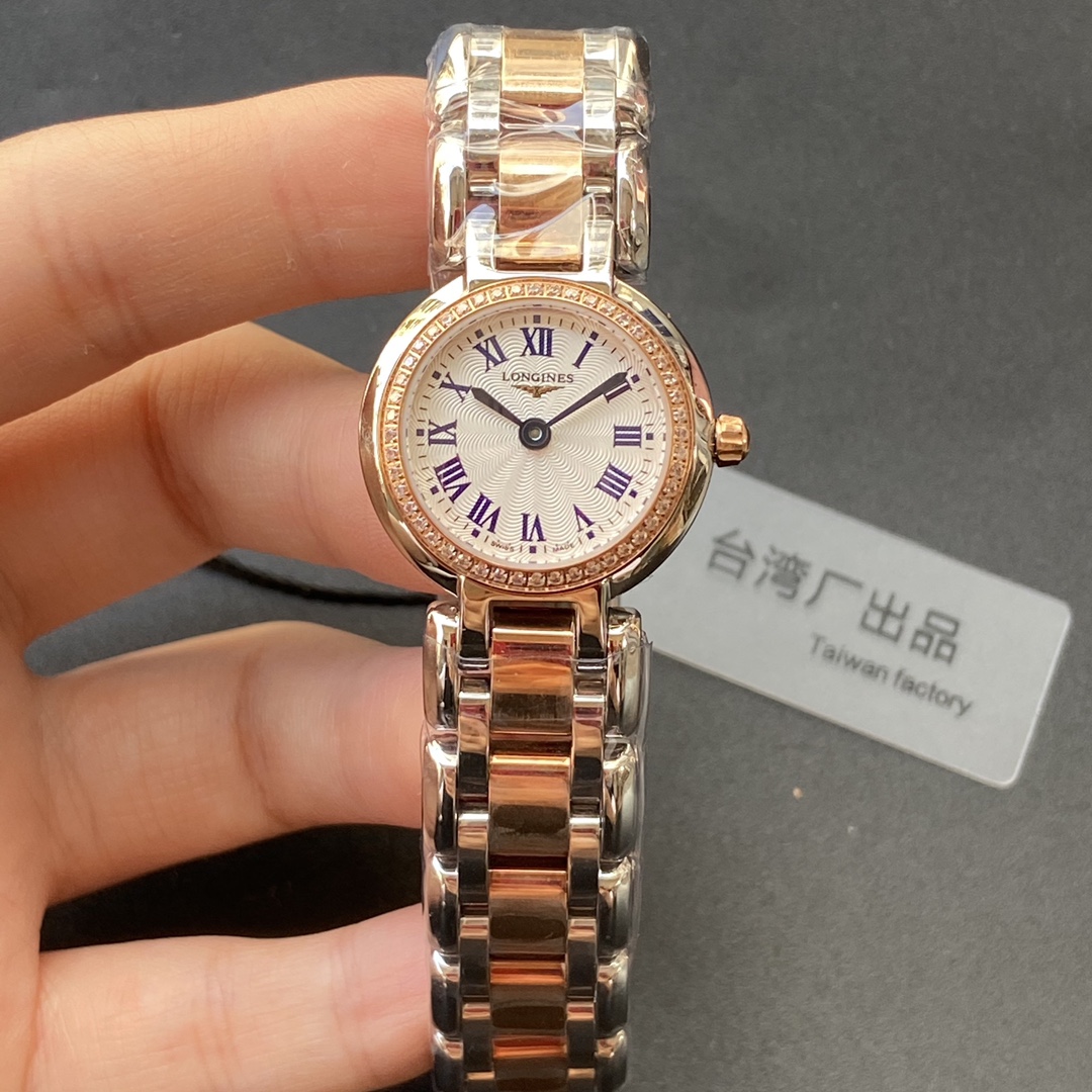 longines 時計コピー 腕時計 ウォッチ 防水 優雅レディ ビジネス ダイヤ飾り ゴールドケース ホワイト_1