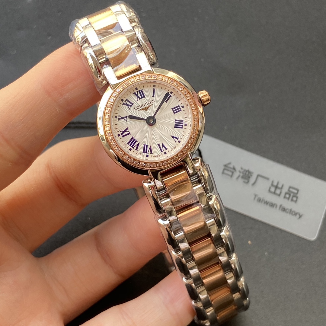 longines 時計コピー 腕時計 ウォッチ 防水 優雅レディ ビジネス ダイヤ飾り ゴールドケース ホワイト_2