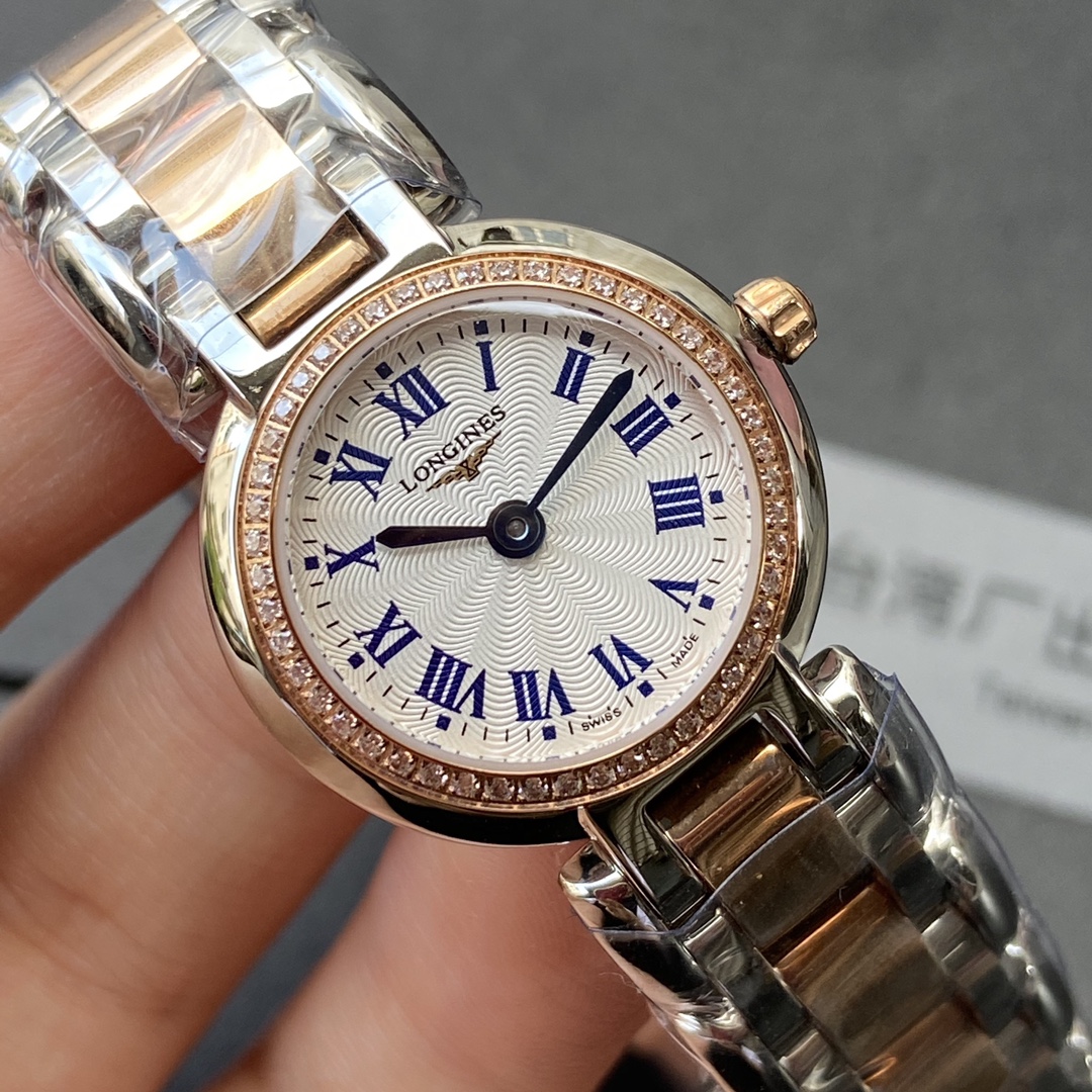 longines 時計コピー 腕時計 ウォッチ 防水 優雅レディ ビジネス ダイヤ飾り ゴールドケース ホワイト_4