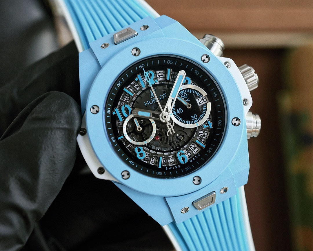 HUBLOT ウブロ ビッグバン ベルルッティ偽物 腕時計 ウォッチ ハンサム  紳士 ファッション ブルー_2