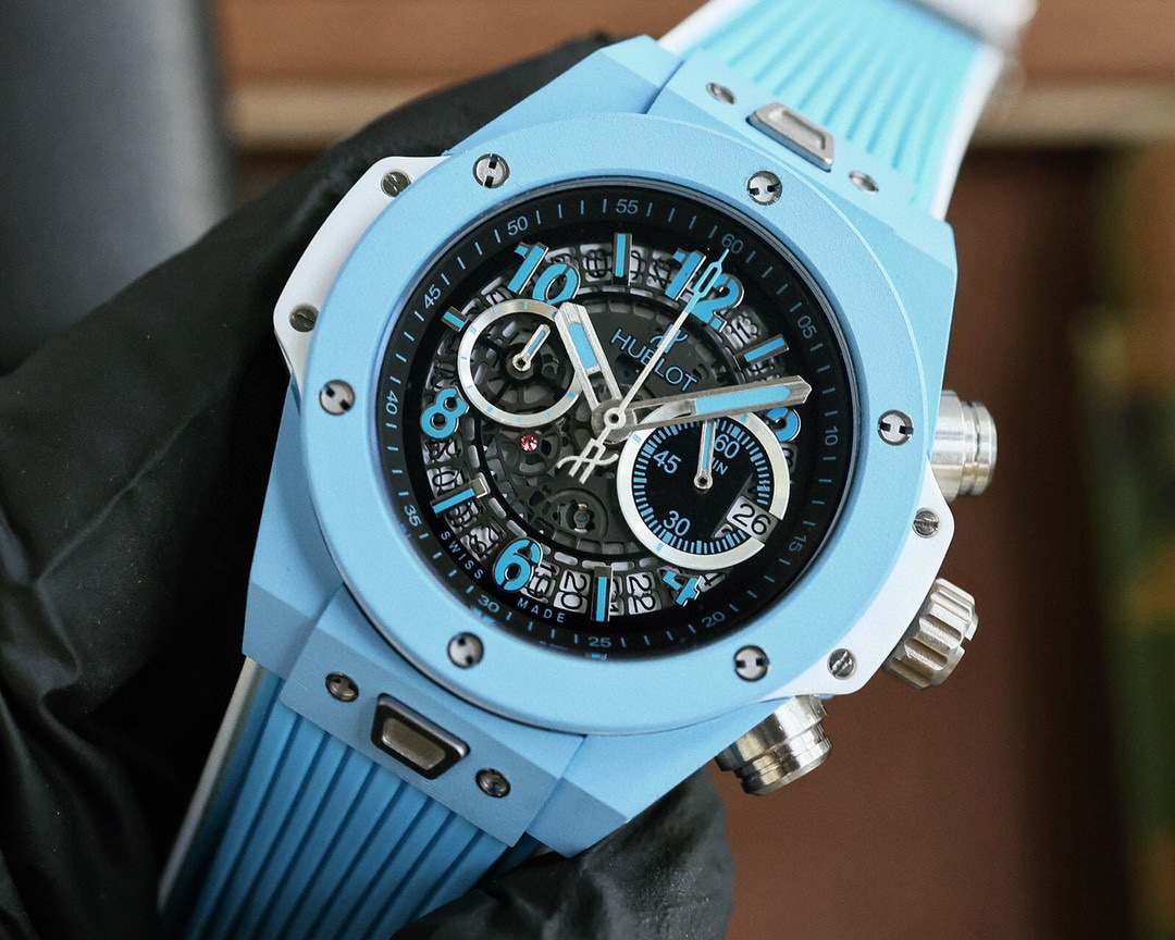 HUBLOT ウブロ ビッグバン ベルルッティ偽物 腕時計 ウォッチ ハンサム  紳士 ファッション ブルー_3