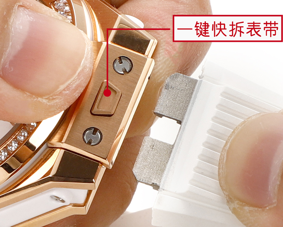 ウブロ ビッグバン アスペン偽物 防水 ビッグ バン 腕時計 ウォッチ ダイヤ飾り ゴールドケース ホワイト_5