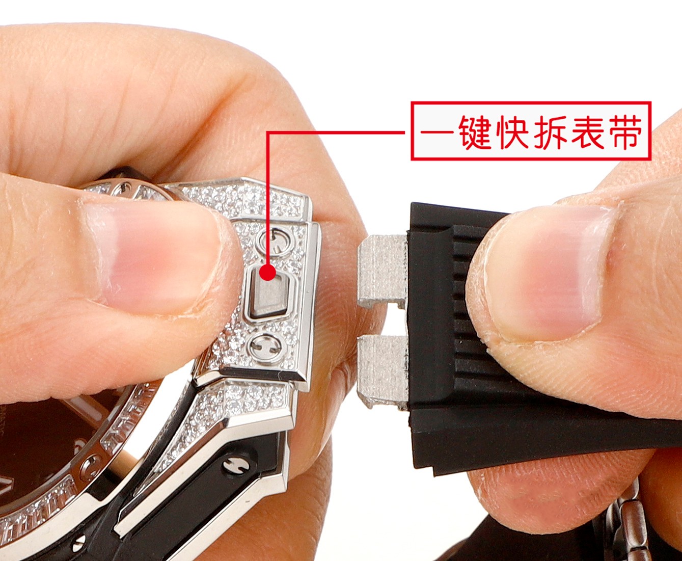 ウブロ ビッグバン エボリューション偽物 防水 ビッグ バン 腕時計 ウォッチ ダイヤ飾り 上質 ブラック_5